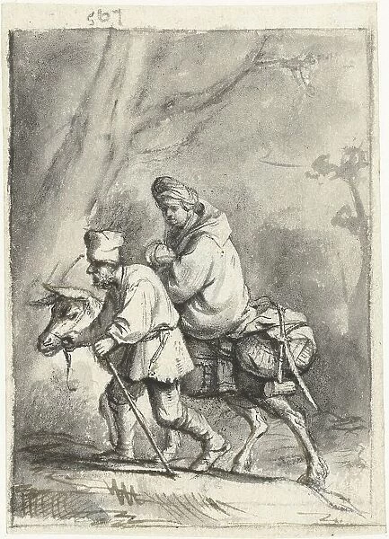 The flight to Egypt, c.1659-1660. Creator: Moses ter Borch