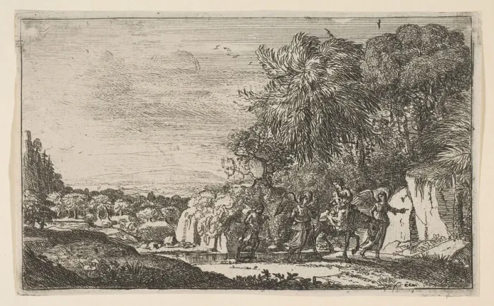 Framed Print : The Flight into Egypt, ca. 1630-31. Creator: Claude Lorrain