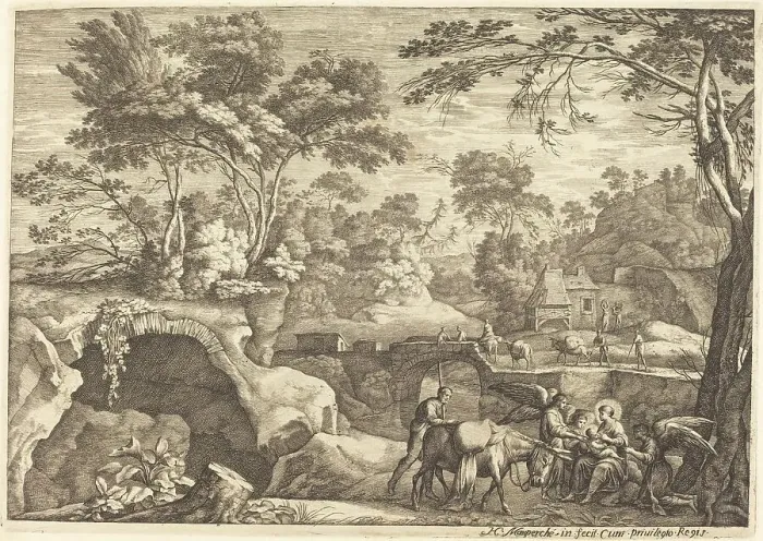 Framed Print : The Flight into Egypt. Creator: Henri Mauperché Framed Print : The Flight into Egypt. Creator: Henri Mauperché