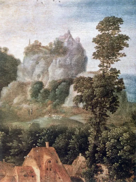 Framed Print : Flight into Egypt, (detail), c1530-1550. Artist: Herri met de Bles
