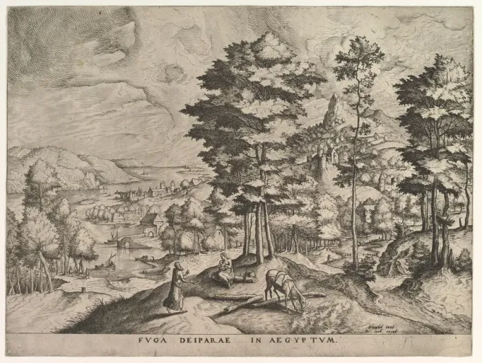Framed Print : Flight into Egypt (Fuga deiparae in Aegyptum) from The Large Landscapes, ca. 1555-56 Framed Print : Flight into Egypt (Fuga deiparae in Aegyptum) from The Large Landscapes, ca. 1555-56