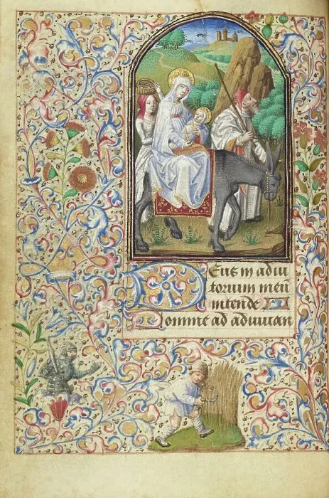 Framed Print : The Flight into Egypt; Hours of Simon de Varie, 1455. Creator: Master of Jean Rolin II Framed Print : The Flight into Egypt; Hours of Simon de Varie, 1455. Creator: Master of Jean Rolin II