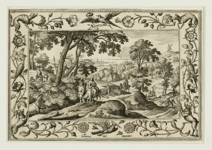 Framed Print : The Flight into Egypt, from Landscapes with Old and New Testament Scenes Framed Print : The Flight into Egypt, from Landscapes with Old and New Testament Scenes
