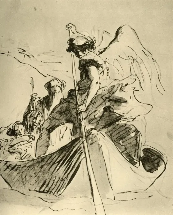 Framed Print : Flight into Egypt, mid 18th century, (1928). Artist: Giovanni Battista Tiepolo Framed Print : Flight into Egypt, mid 18th century, (1928). Artist: Giovanni Battista Tiepolo