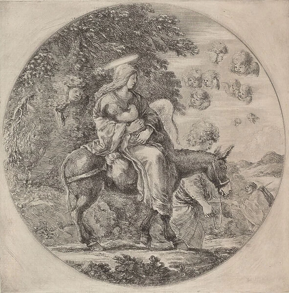 The Flight into Egypt, probably 1662. Creator: Stefano della Bella