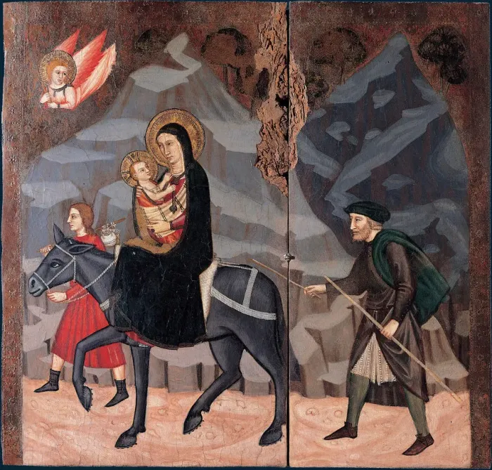 Framed Print : The Flight into Egypt, Second Half of 14th cen Artist: Maestro di Campli (active Mid of 16th cen. ) Framed Print : The Flight into Egypt, Second Half of 14th cen Artist: Maestro di Campli (active Mid of 16th cen. )