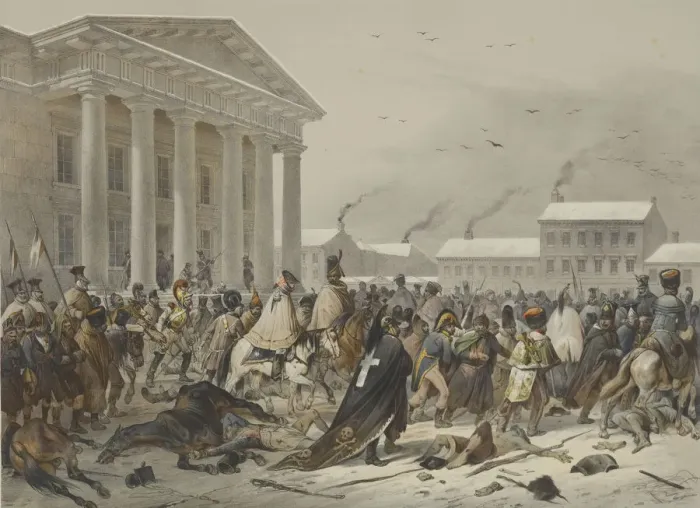 Framed Print : Flight of the French army through Vilnius, 1847 Framed Print : Flight of the French army through Vilnius, 1847