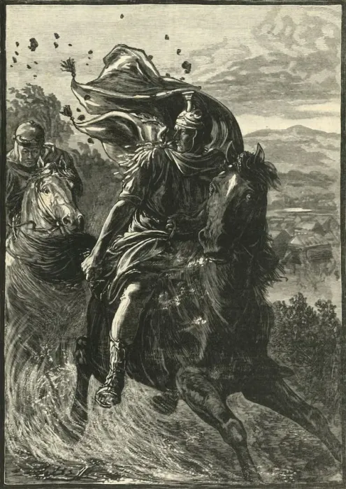 Framed Print : Flight of Pompey from the Battle-Field of Pharsalia, 1890. Creator: Unknown Framed Print : Flight of Pompey from the Battle-Field of Pharsalia, 1890. Creator: Unknown