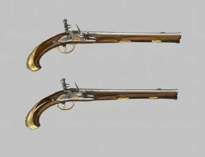 Framed Print : Flintlock Holster Pistol (One of a pair), Liege, 1720 / 30. Creator: Johann Jacob Behr Framed Print : Flintlock Holster Pistol (One of a pair), Liege, 1720 / 30. Creator: Johann Jacob Behr