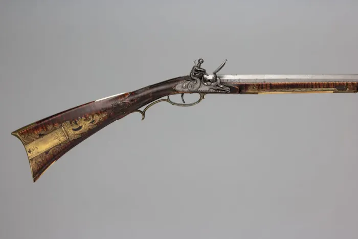 Framed Print : Flintlock Longrifle, American, Philadelphia, ca. 1810-20. Creator: Jacob Kuntz Framed Print : Flintlock Longrifle, American, Philadelphia, ca. 1810-20. Creator: Jacob Kuntz