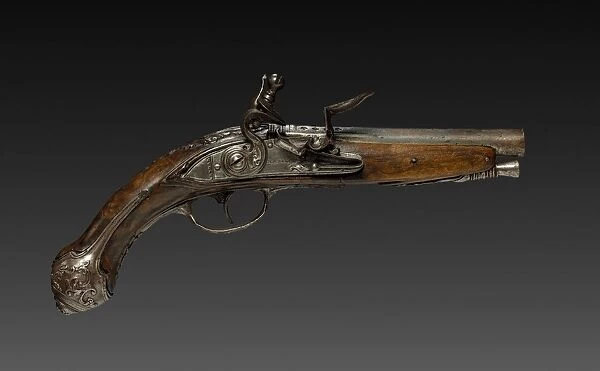 Flintlock Pistol, 1700s. Creator: Bortolo Agazzi (Italian); Lazaro Lazarino (Italian)