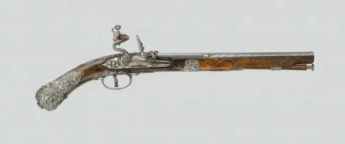 Framed Print : Flintlock Pistol, Brescia, 1670 / 80. Creators: Vincenzo Marini, Lazzarino Framed Print : Flintlock Pistol, Brescia, 1670 / 80. Creators: Vincenzo Marini, Lazzarino