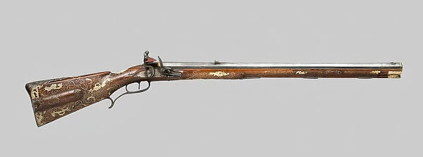 Flintlock Rifle, Vienna, c. 1750. Creator: Gotfried