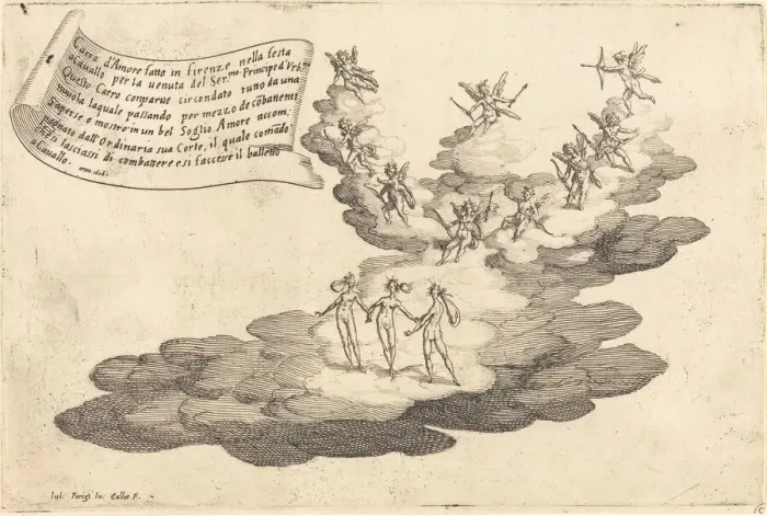Framed Print : The Float of Love, 1616. Creator: Jacques Callot Framed Print : The Float of Love, 1616. Creator: Jacques Callot