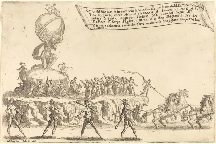 Framed Print : The Float of the Sun, 1616. Creator: Jacques Callot