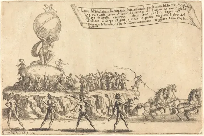 Framed Print : The Float of the Sun, 1616. Creator: Jacques Callot