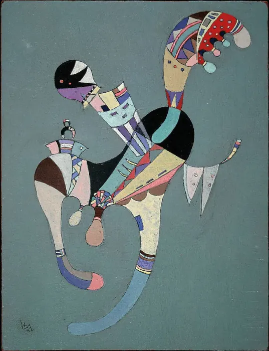 Framed Print : A Floating Figure, 1942. Creator: Kandinsky, Wassily Vasilyevich (1866-1944) Framed Print : A Floating Figure, 1942. Creator: Kandinsky, Wassily Vasilyevich (1866-1944)