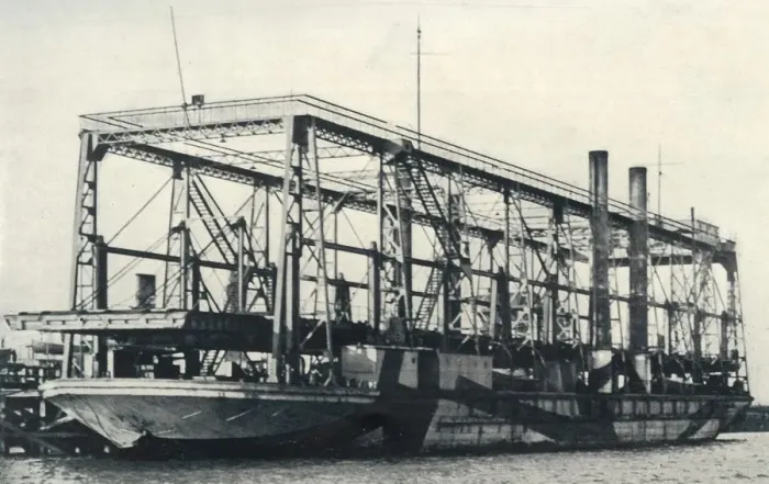Framed Print : A Floating Railway, 1922. Creator: Unknown Framed Print : A Floating Railway, 1922. Creator: Unknown