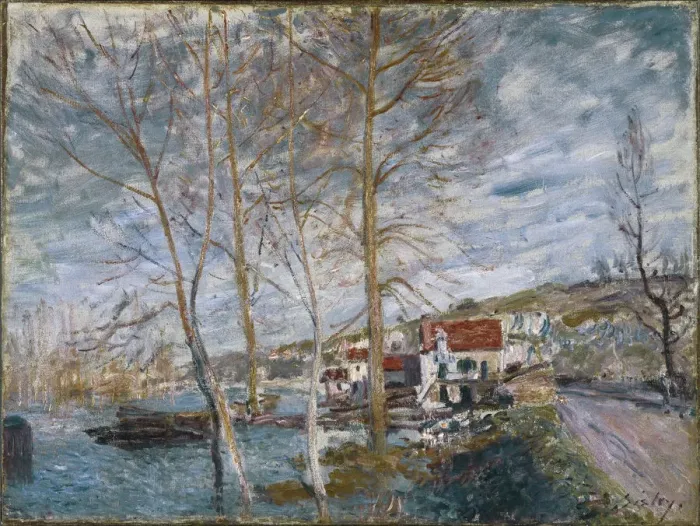 Framed Print : Flood at Moret (Inondation a Moret), 1879. Artist: Sisley, Alfred (1839-1899) Framed Print : Flood at Moret (Inondation a Moret), 1879. Artist: Sisley, Alfred (1839-1899)