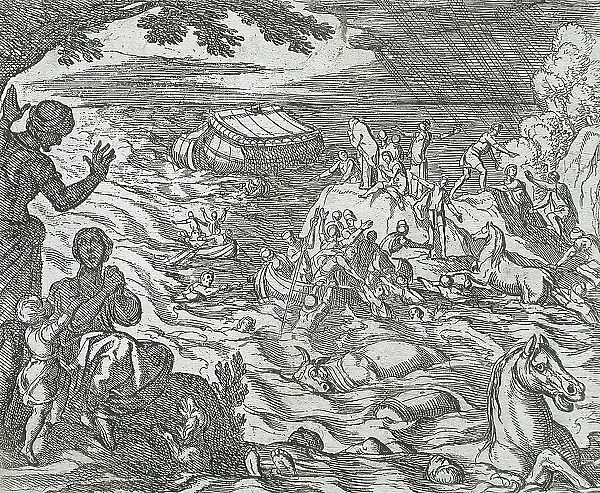 The Flood, published 1606. Creators: Antonio Tempesta, Wilhelm Janson