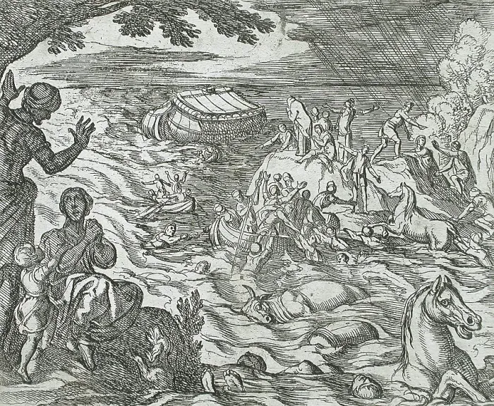 Framed Print : The Flood, published 1606. Creators: Antonio Tempesta, Wilhelm Janson Framed Print : The Flood, published 1606. Creators: Antonio Tempesta, Wilhelm Janson