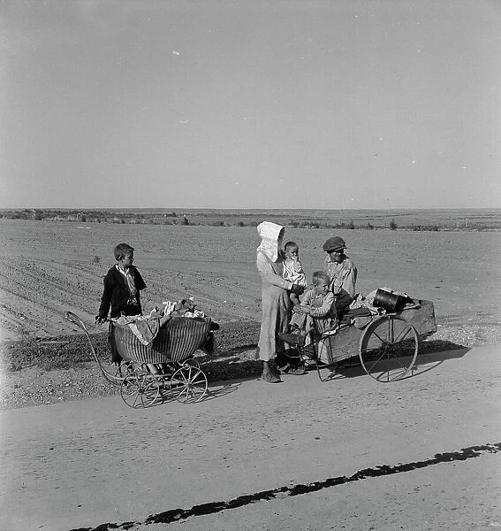 Flood refugee family near Memphis, Texas, 1937. Creator: Dorothea Lange