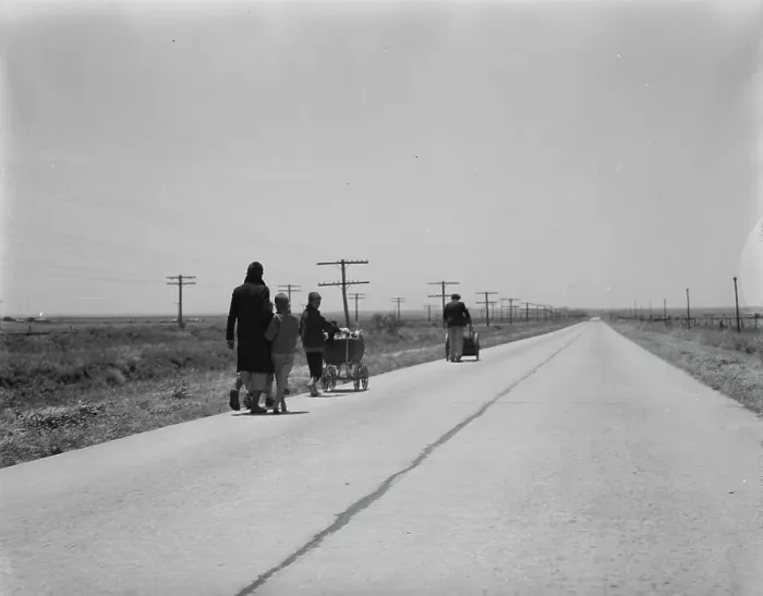 Framed Print : Flood refugees, four miles out of Memphis, Hall County, Texas, 1937. Creator: Dorothea Lange Framed Print : Flood refugees, four miles out of Memphis, Hall County, Texas, 1937. Creator: Dorothea Lange