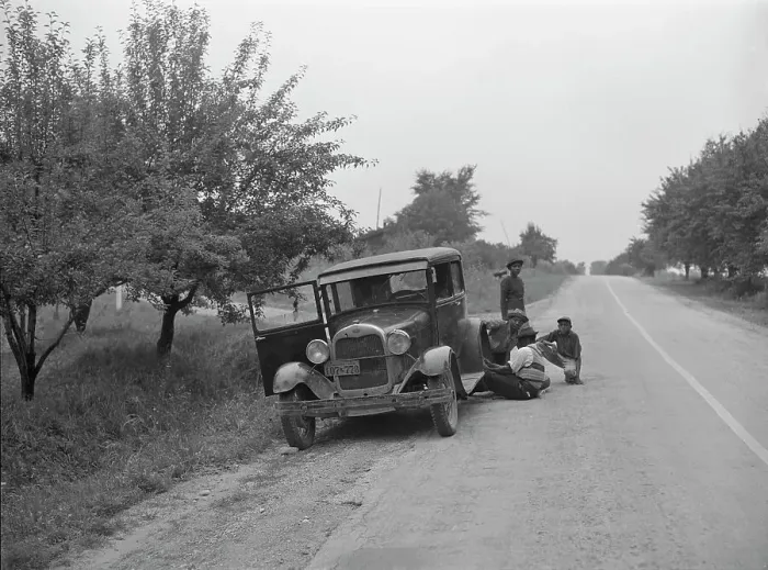 Framed Print : Flood refugees near Memphis, Texas, 1937. Creator: Dorothea Lange Framed Print : Flood refugees near Memphis, Texas, 1937. Creator: Dorothea Lange
