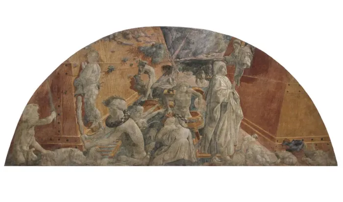 Framed Print : The Flood and Waters Subsiding, c. 1440. Creator: Uccello, Paolo (1397-1475) Framed Print : The Flood and Waters Subsiding, c. 1440. Creator: Uccello, Paolo (1397-1475)