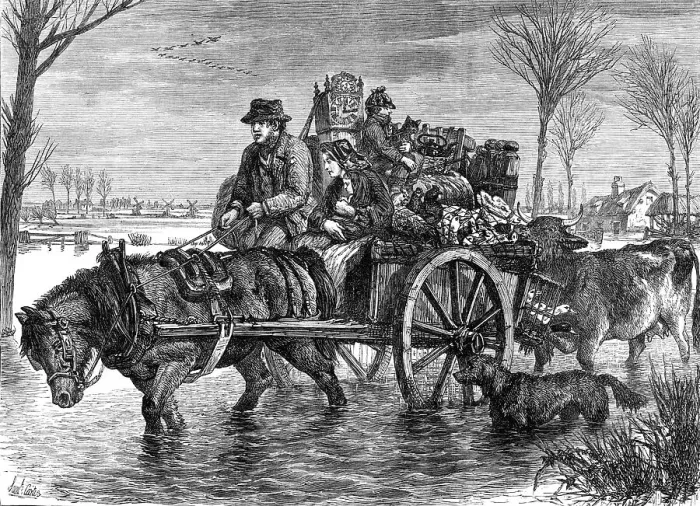 Framed Print : Flooded out in Lincolnshire, 1869. Creator: Unknown Framed Print : Flooded out in Lincolnshire, 1869. Creator: Unknown
