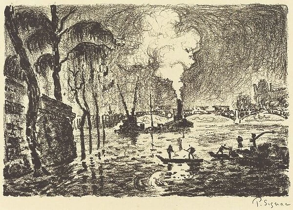 The Flooded Seine in 1910 (La Seine en crue, en 1910), 1923. Creator: Paul Signac