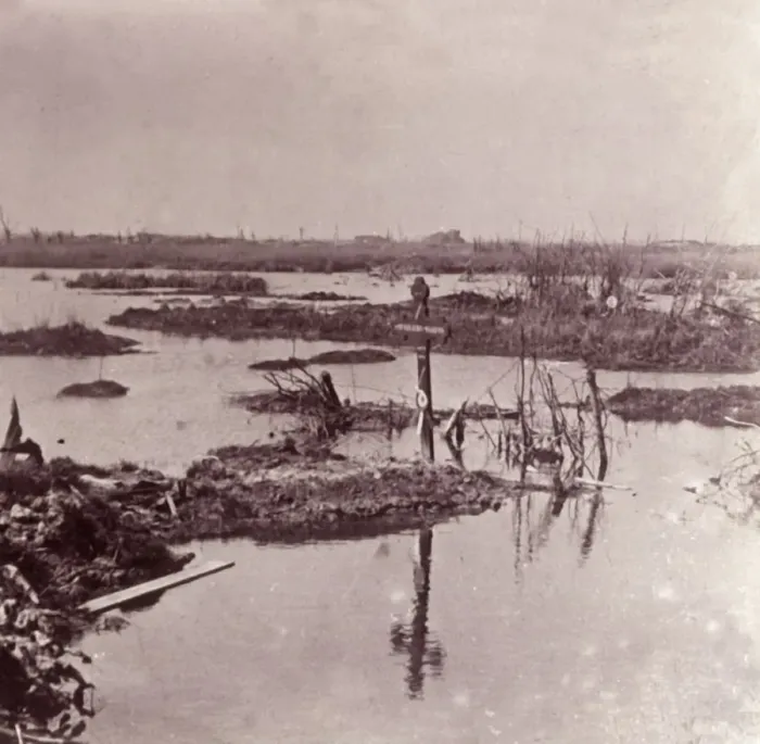 Framed Print : Flooding, Flanders, Belgium, c1914-c1918 Framed Print : Flooding, Flanders, Belgium, c1914-c1918