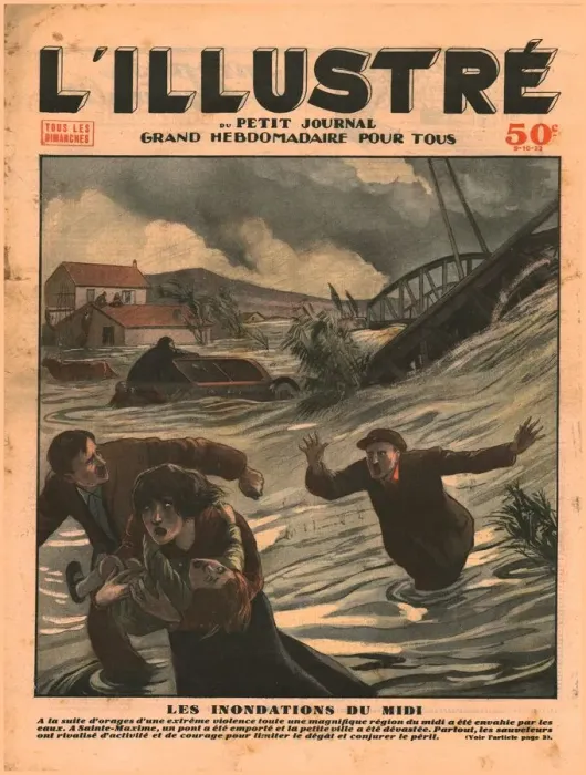 Framed Print : Flooding in southern France, 1932. Creator: Unknown Framed Print : Flooding in southern France, 1932. Creator: Unknown