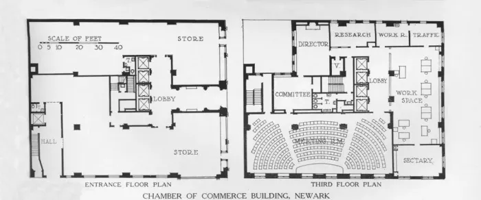 Framed Print : Floor plans, Chamber of Commerce Building, Newark, New Jersey, 1924 Framed Print : Floor plans, Chamber of Commerce Building, Newark, New Jersey, 1924