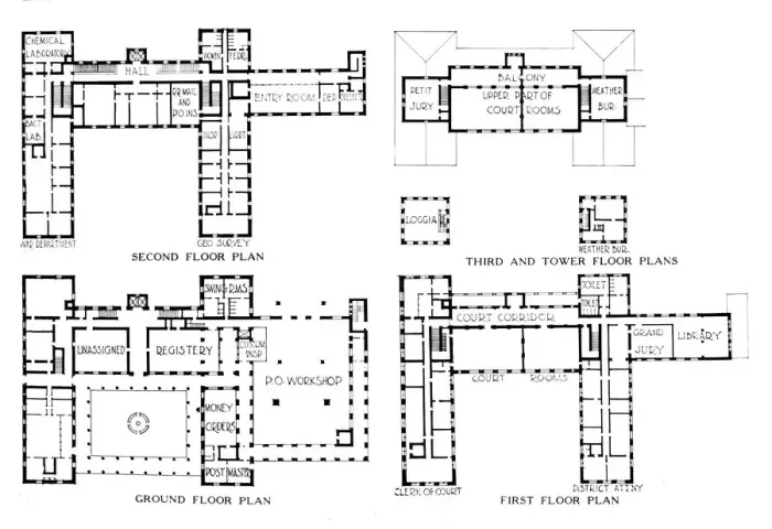 Framed Print : Floor plans, Federal Building, Honolulu, Hawaii, 1924 Framed Print : Floor plans, Federal Building, Honolulu, Hawaii, 1924