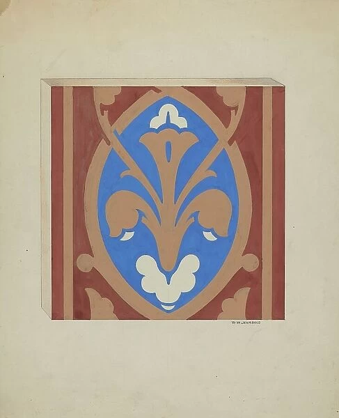 Floor Tile, c. 1936. Creator: Walter W. Jennings