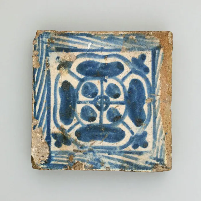 Framed Print : Floor Tile with Rosette, Manises, 1474 / 1500. Creator: Unknown Framed Print : Floor Tile with Rosette, Manises, 1474 / 1500. Creator: Unknown