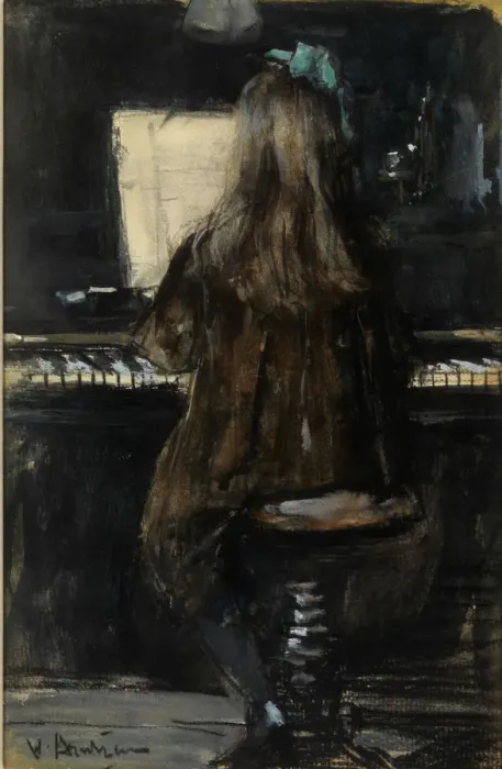 Framed Print : Floortje plays piano Framed Print : Floortje plays piano