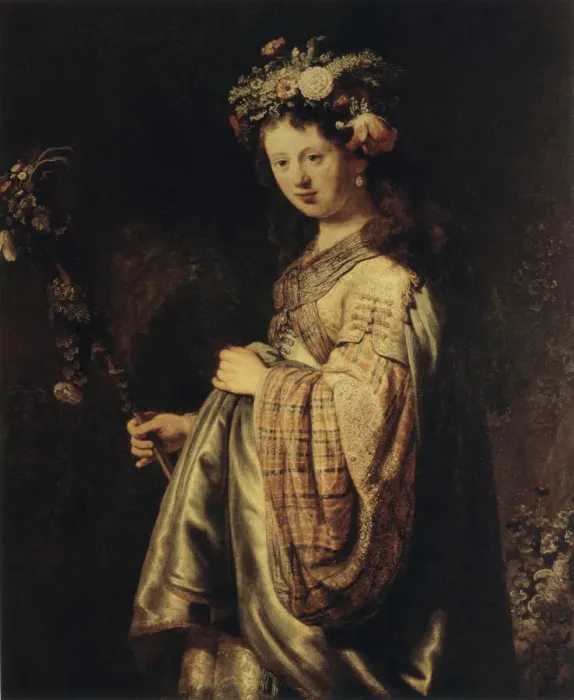 Framed Print : Flora, 1634. Artist: Rembrandt Harmensz van Rijn Framed Print : Flora, 1634. Artist: Rembrandt Harmensz van Rijn
