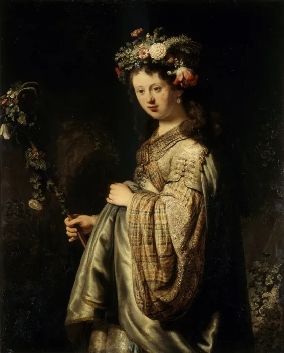 Framed Print : Flora, 1634. Artist: Rembrandt Harmensz van Rijn Framed Print : Flora, 1634. Artist: Rembrandt Harmensz van Rijn