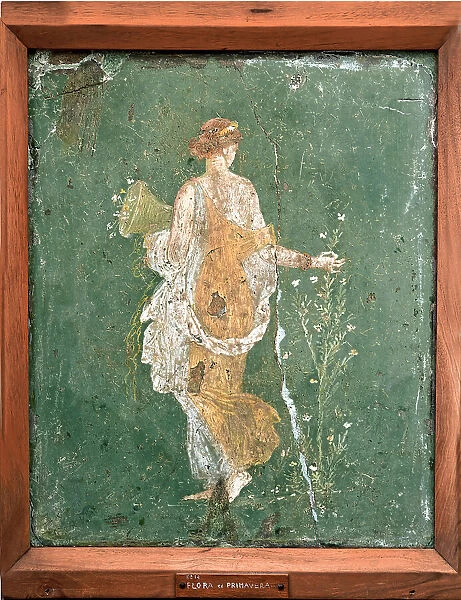 Flora, 1st century. Creator: Roman-Pompeian wall painting