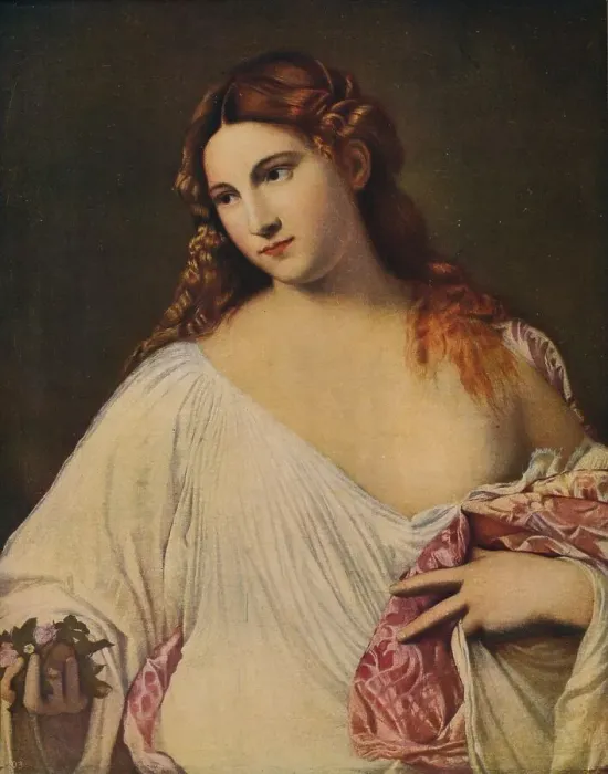 Framed Print : Flora, c1515-1517, (c1915). Artist: Titian Framed Print : Flora, c1515-1517, (c1915). Artist: Titian