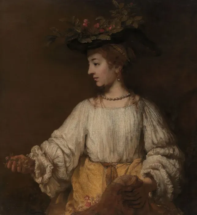 Framed Print : Flora, ca. 1654. Creator: Rembrandt Harmensz van Rijn Framed Print : Flora, ca. 1654. Creator: Rembrandt Harmensz van Rijn