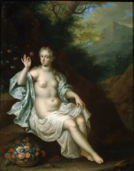 Framed Print : Flora, Dutch painting of 17th century. Artist: Pieter Borm Framed Print : Flora, Dutch painting of 17th century. Artist: Pieter Borm