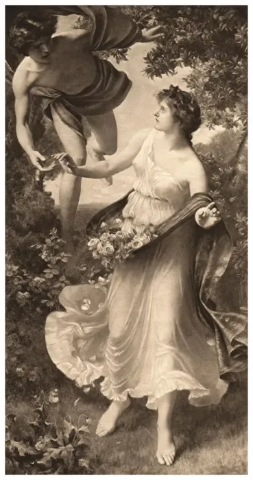 Framed Print : Flora and Zephyr, 1903. Artist: Arthur Trevethin Nowell Framed Print : Flora and Zephyr, 1903. Artist: Arthur Trevethin Nowell