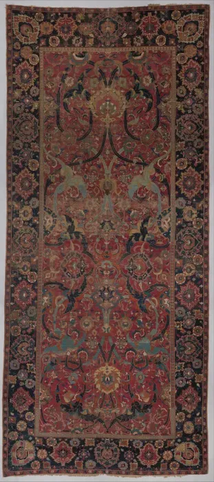Framed Print : Floral Arabesque Carpet, probably Iran, 17th century. Creator: Unknown Framed Print : Floral Arabesque Carpet, probably Iran, 17th century. Creator: Unknown