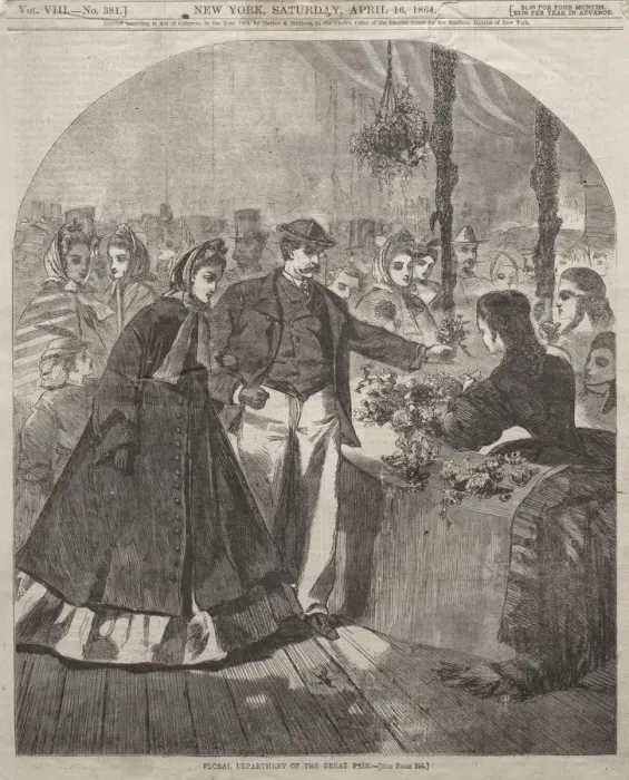 Framed Print : Floral Department of the Great Fair, 1864. Creator: Winslow Homer (American, 1836-1910) Framed Print : Floral Department of the Great Fair, 1864. Creator: Winslow Homer (American, 1836-1910)