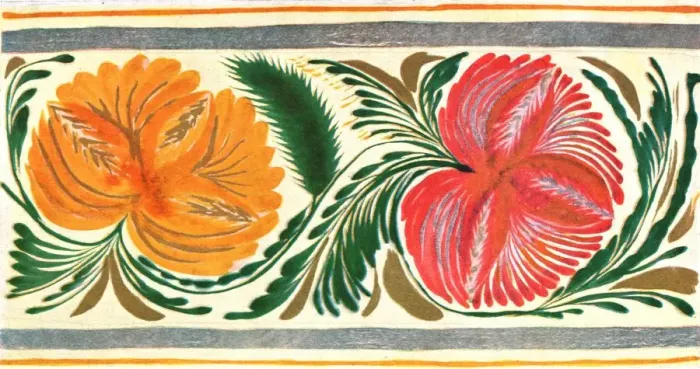 Framed Print : Floral design, Ukraine, 1925, (1928). Creator: Unknown Framed Print : Floral design, Ukraine, 1925, (1928). Creator: Unknown