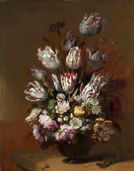 Framed Print : Floral Still Life, 1639. Creator: Hans Bollongier Framed Print : Floral Still Life, 1639. Creator: Hans Bollongier