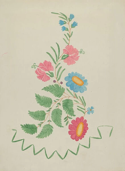 Floral Motifs, 1935  /  1942. Creator: Unknown